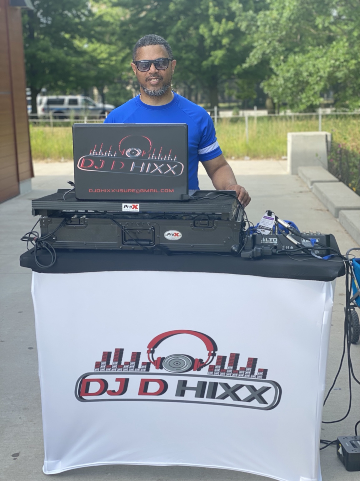 Outdoor DJ setup by Truss In Us Events